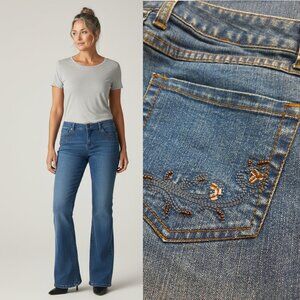Y2K flared jeans w/ beaded pockets - Style & Co. brand